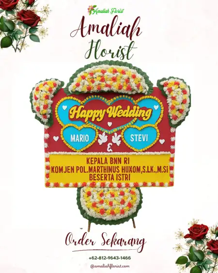 Papan Bunga Pernikahan Batani